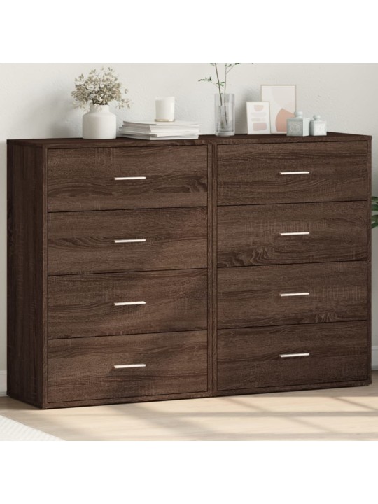 Senkit 2 kpl ruskea tammi 60x31x84 cm tekninen puu