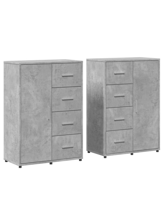 Senkit 2 kpl betoninharmaa 60x31x84 cm tekninen puu