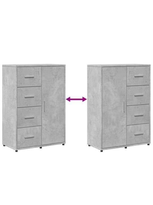 Senkit 2 kpl betoninharmaa 60x31x84 cm tekninen puu