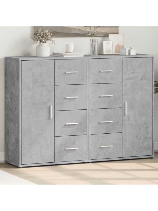 Senkit 2 kpl betoninharmaa 60x31x84 cm tekninen puu