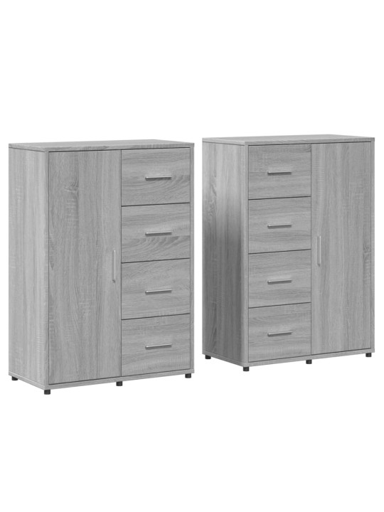Senkit 2 kpl harmaa sonoma 60x31x84 cm tekninen puu