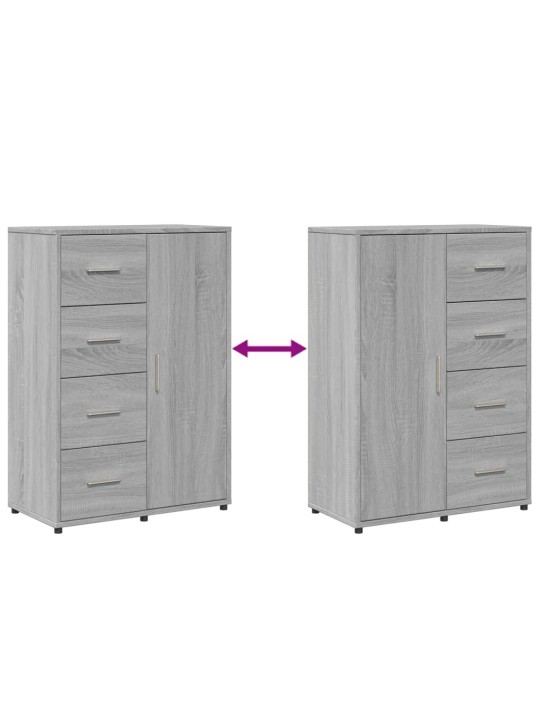 Senkit 2 kpl harmaa sonoma 60x31x84 cm tekninen puu