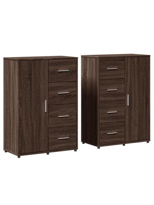 Senkit 2 kpl ruskea tammi 60x31x84 cm tekninen puu