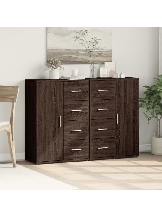 Senkit 2 kpl ruskea tammi 60x31x84 cm tekninen puu