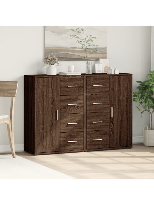 Senkit 2 kpl ruskea tammi 60x31x84 cm tekninen puu
