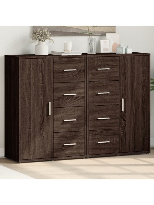 Senkit 2 kpl ruskea tammi 60x31x84 cm tekninen puu