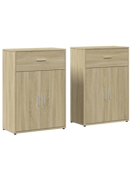 Senkit 2 kpl Sonoma-tammi 60x30x84 cm tekninen puu
