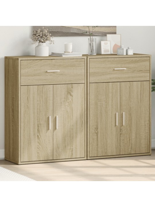 Senkit 2 kpl Sonoma-tammi 60x30x84 cm tekninen puu