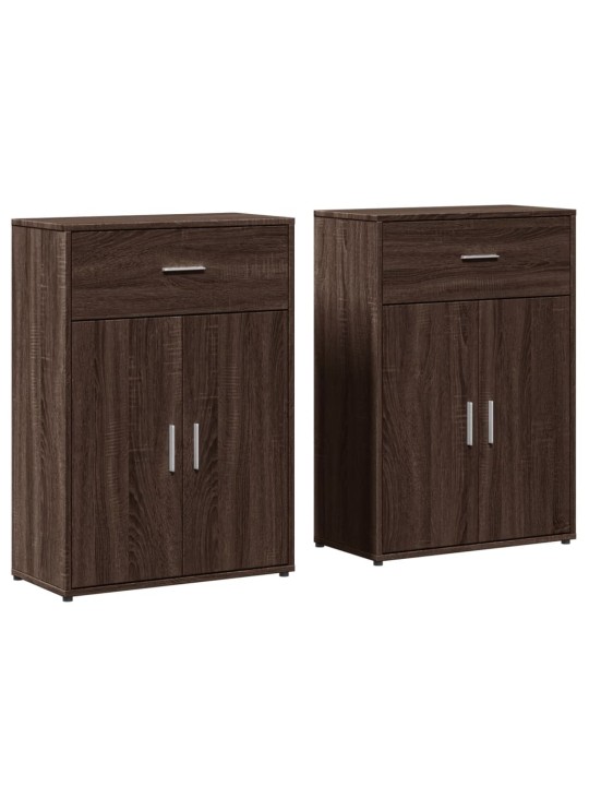 Senkit 2 kpl ruskea tammi 60x30x84 cm tekninen puu