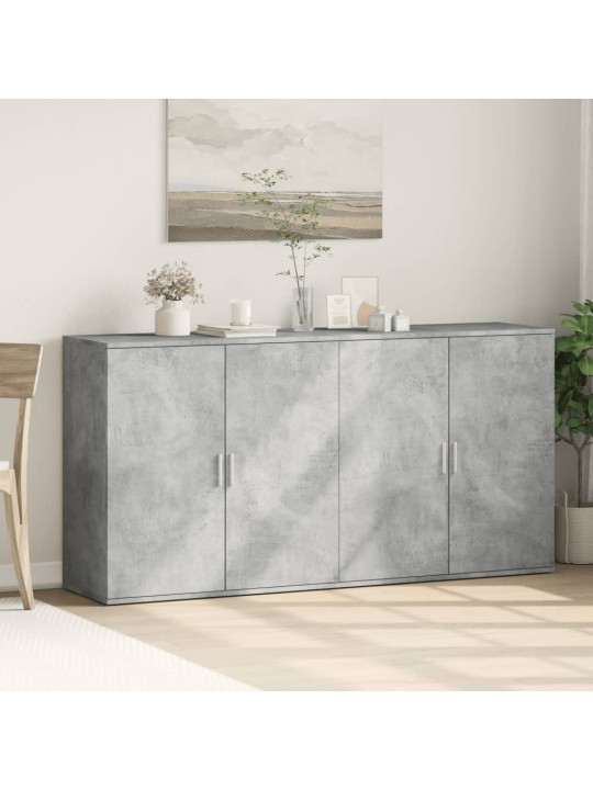 Senkit 2 kpl betoninharmaa 79x38x80 cm tekninen puu