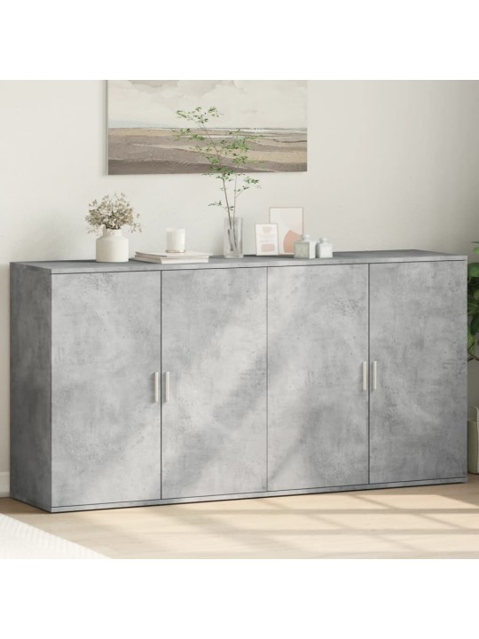 Senkit 2 kpl betoninharmaa 79x38x80 cm tekninen puu