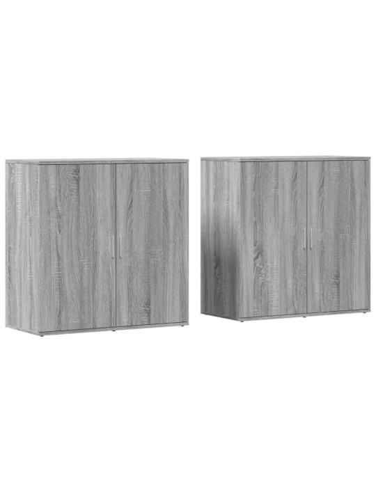 Senkit 2 kpl harmaa Sonoma 79x38x80 cm tekninen puu