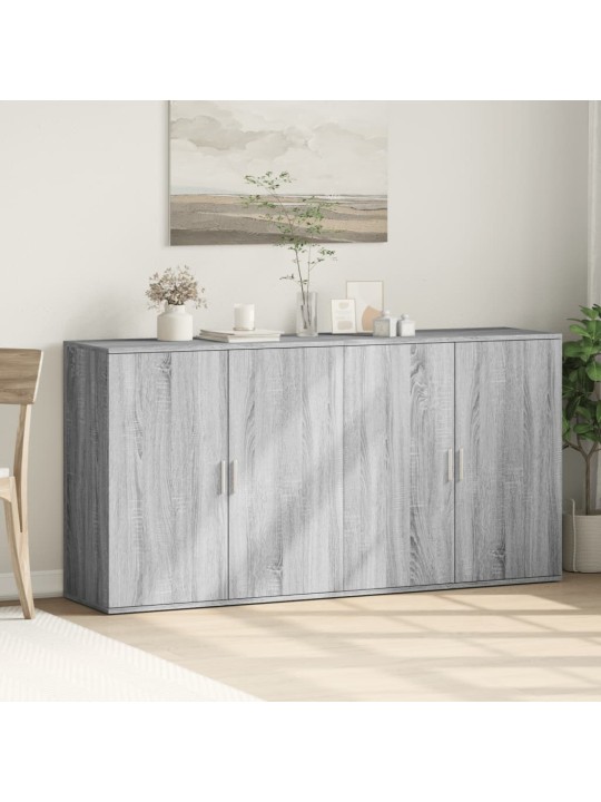 Senkit 2 kpl harmaa Sonoma 79x38x80 cm tekninen puu