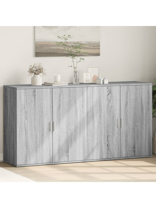 Senkit 2 kpl harmaa Sonoma 79x38x80 cm tekninen puu