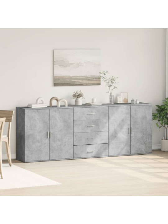 Senkit 3 kpl betoninharmaa tekninen puu