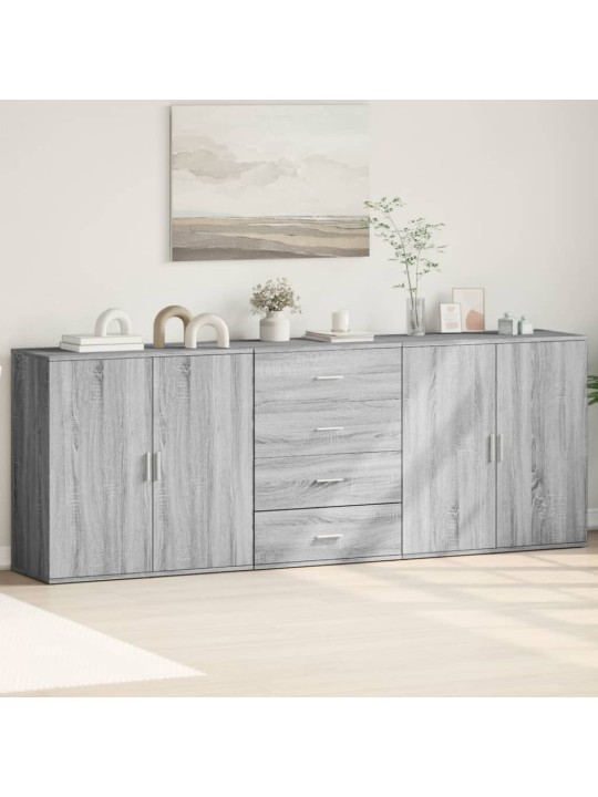 Senkit 3 kpl harmaa Sonoma tekninen puu