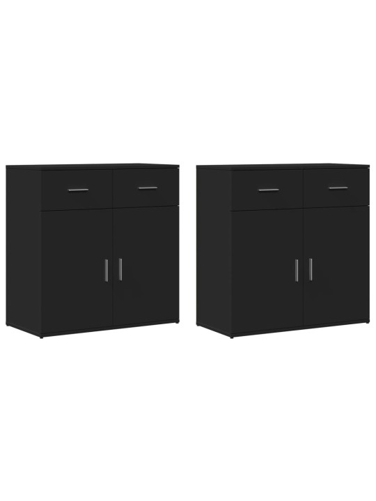 Senkit 2 kpl musta 79x38x80 cm tekninen puu