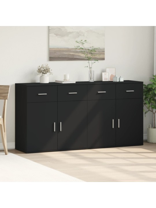 Senkit 2 kpl musta 79x38x80 cm tekninen puu