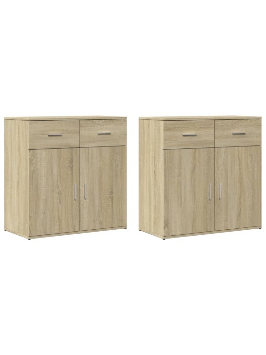 Senkit 2 kpl sonoma-tammi 79x38x80 cm tekninen puu