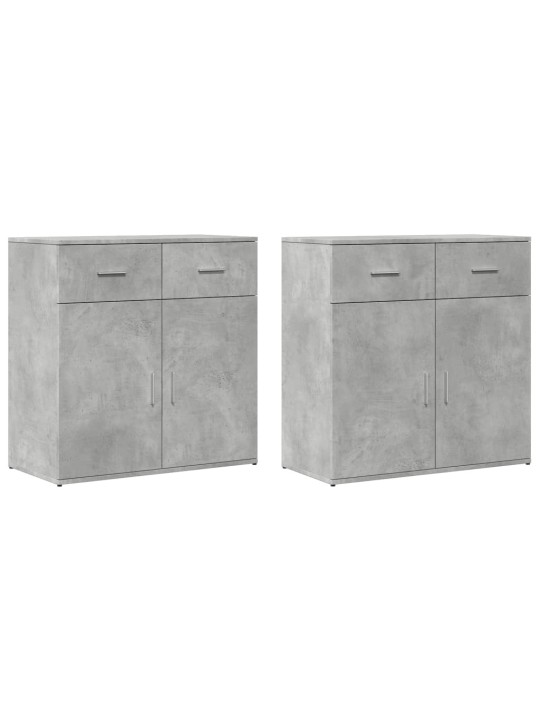 Senkit 2 kpl betoninharmaa 79x38x80 cm tekninen puu