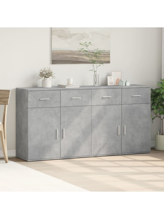 Senkit 2 kpl betoninharmaa 79x38x80 cm tekninen puu