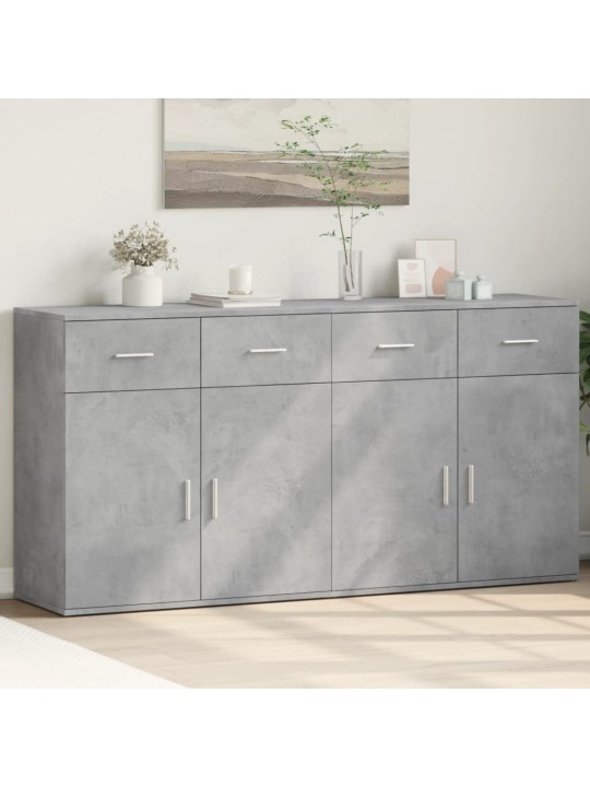 Senkit 2 kpl betoninharmaa 79x38x80 cm tekninen puu