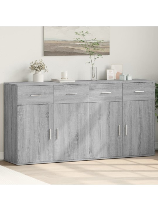 Senkit 2 kpl harmaa sonoma 79x38x80 cm tekninen puu
