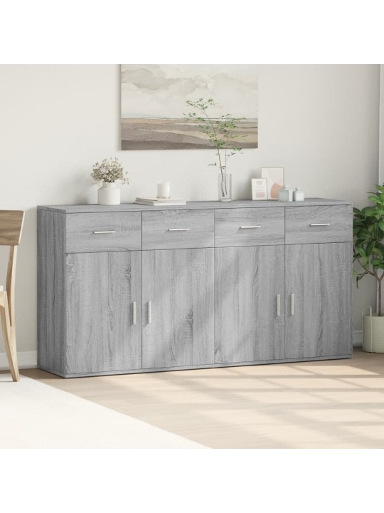 Senkit 2 kpl harmaa sonoma 79x38x80 cm tekninen puu