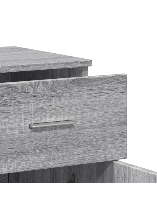 Senkit 2 kpl harmaa sonoma 79x38x80 cm tekninen puu