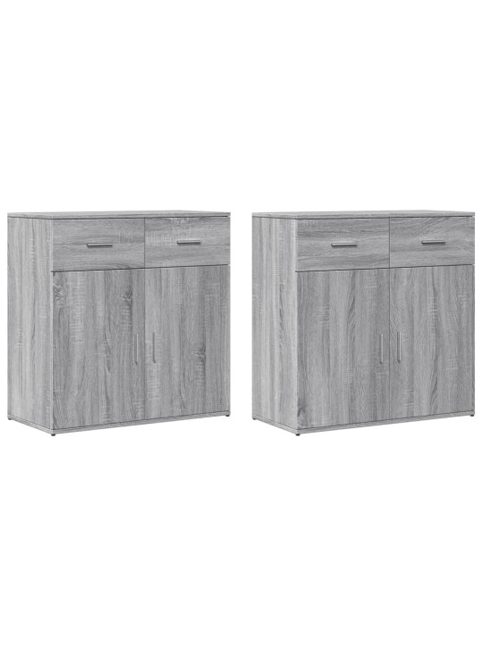 Senkit 2 kpl harmaa sonoma 79x38x80 cm tekninen puu