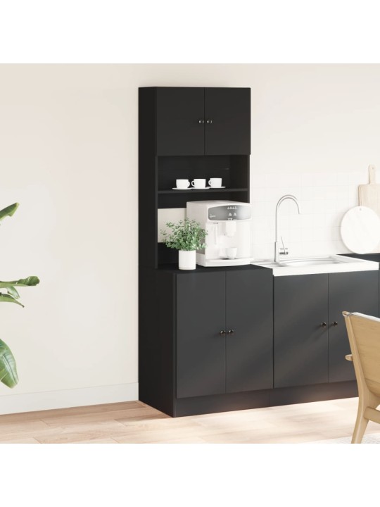 Keittiökaappi musta 60x50x180 cm tekninen puu