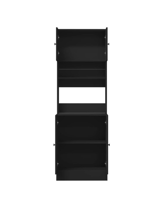 Keittiökaappi musta 60x50x180 cm tekninen puu