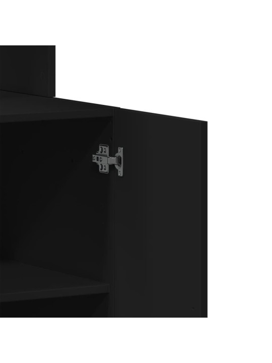 Keittiökaappi musta 60x50x180 cm tekninen puu