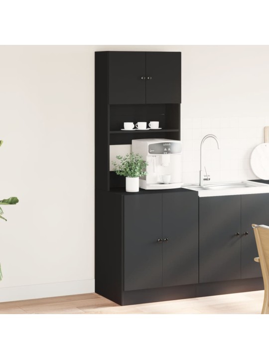 Keittiökaappi musta 60x50x180 cm tekninen puu
