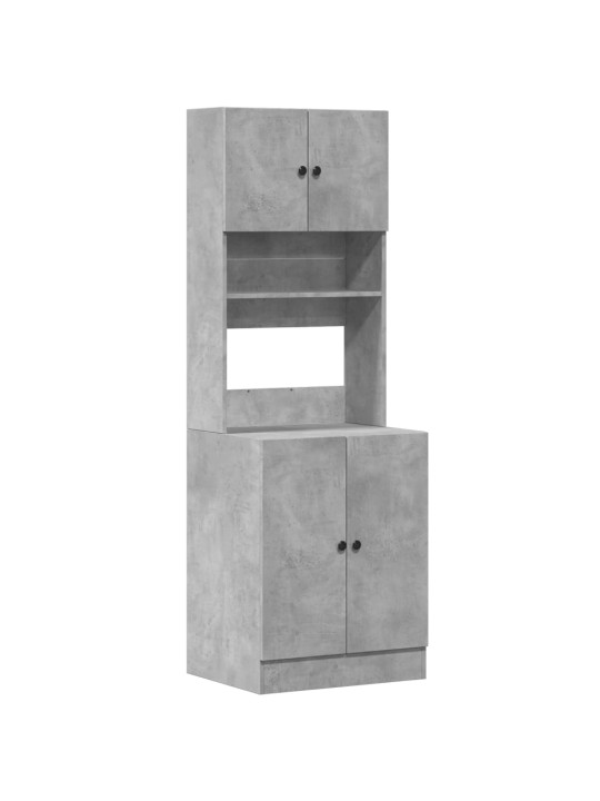 Keittiökaappi betoninharmaa 60x50x180 cm tekninen puu