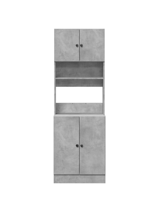Keittiökaappi betoninharmaa 60x50x180 cm tekninen puu