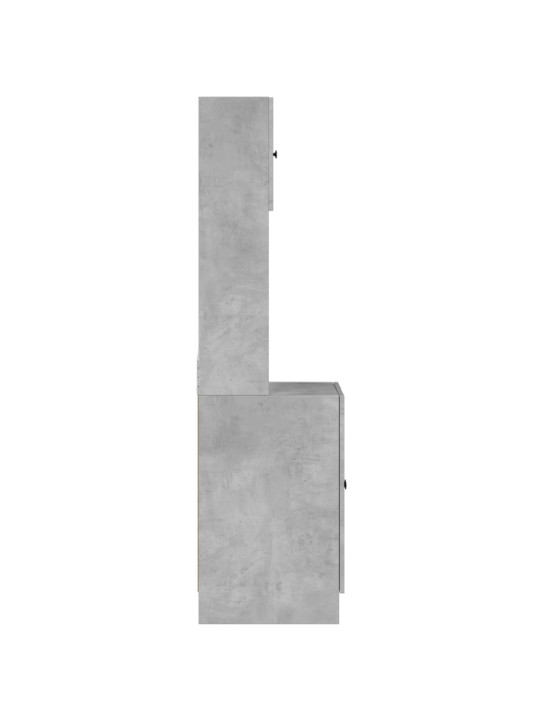 Keittiökaappi betoninharmaa 60x50x180 cm tekninen puu