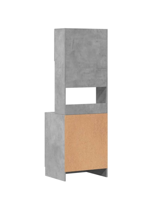 Keittiökaappi betoninharmaa 60x50x180 cm tekninen puu