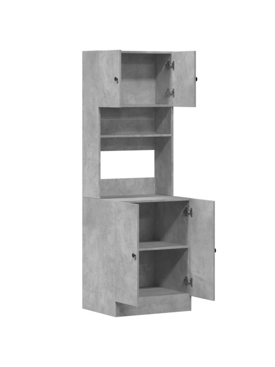 Keittiökaappi betoninharmaa 60x50x180 cm tekninen puu