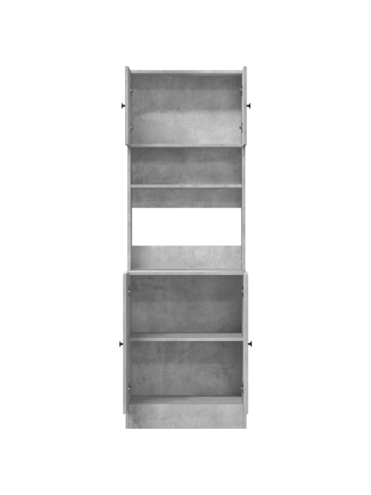 Keittiökaappi betoninharmaa 60x50x180 cm tekninen puu