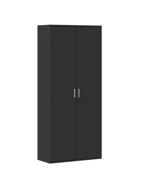 Kaappi musta 80x35x180 cm tekninen puu