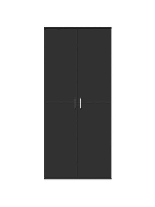 Kaappi musta 80x35x180 cm tekninen puu