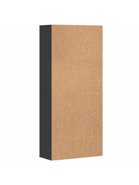 Kaappi musta 80x35x180 cm tekninen puu