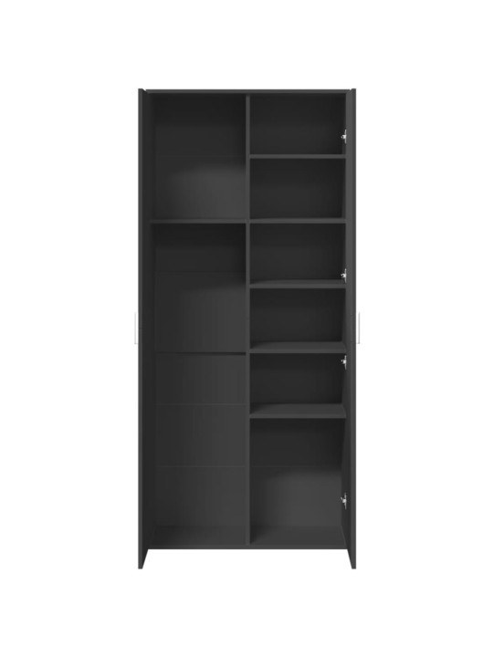 Kaappi musta 80x35x180 cm tekninen puu