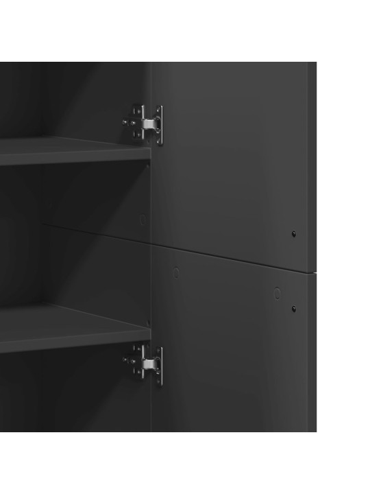 Kaappi musta 80x35x180 cm tekninen puu