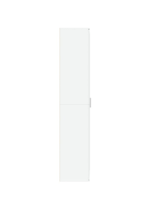 Kaappi valkoinen 70x35x180 cm tekninen puu
