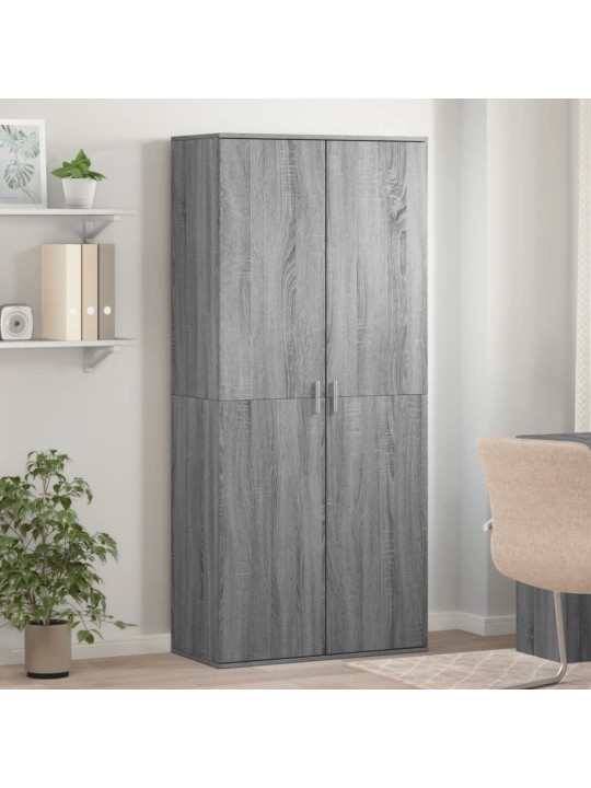 Kenkäkaappi harmaa sonoma 80x39x178 cm tekninen puu