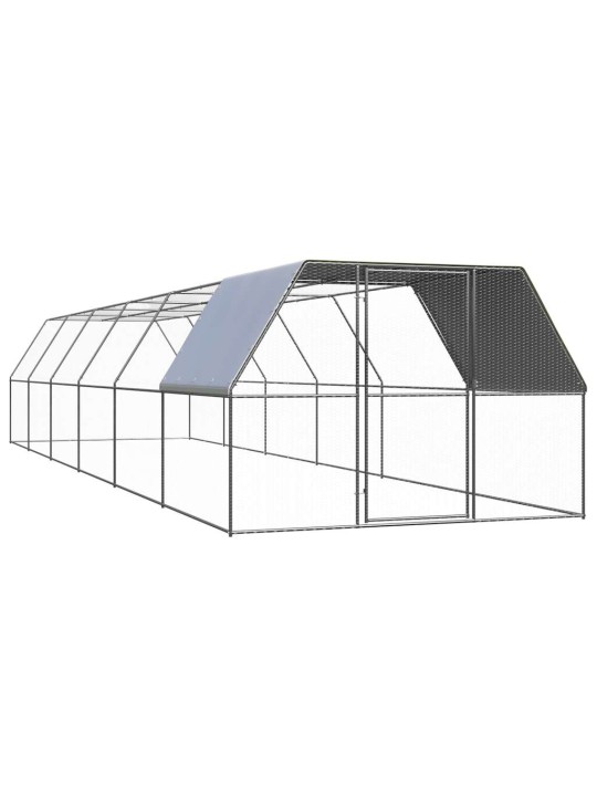 Kanahäkki 3x12x2 m galvanoitu teräs