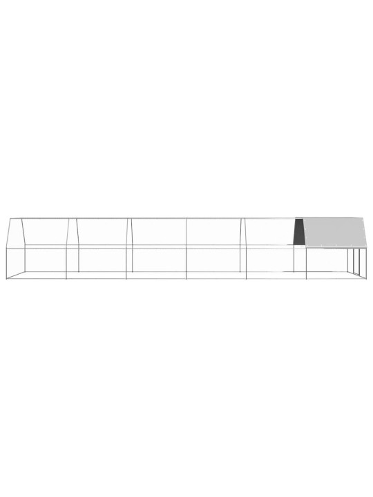 Kanahäkki 3x12x2 m galvanoitu teräs