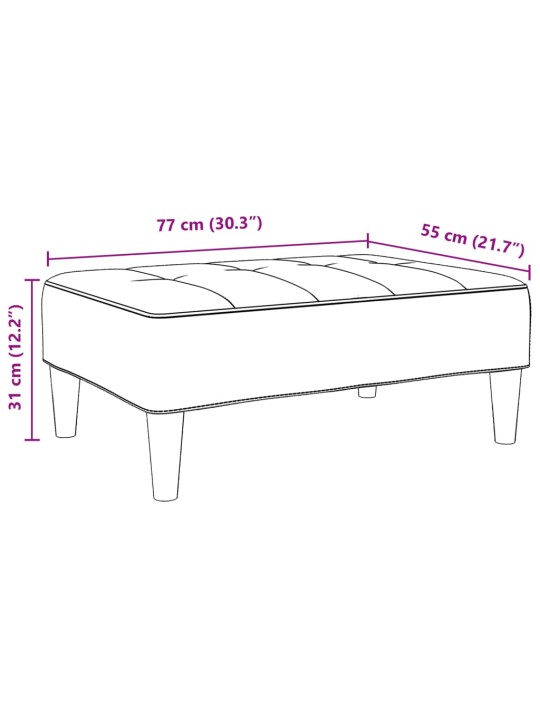 Rahi keltainen 77x55x31 cm sametti